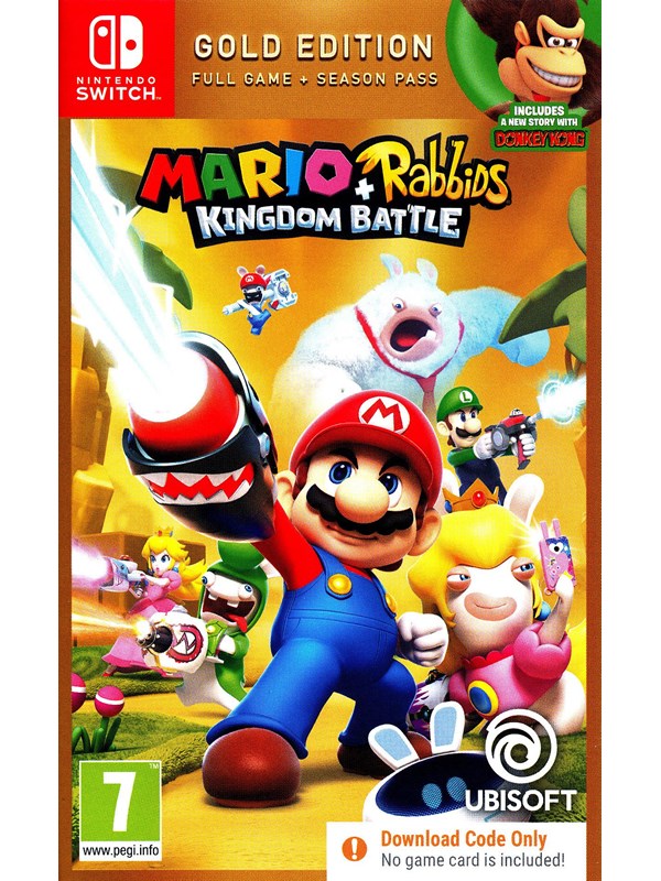 Mario + Rabbids Kingdom (Gold Edition) (Code in a Box) - Nintendo Switch - Äventyr