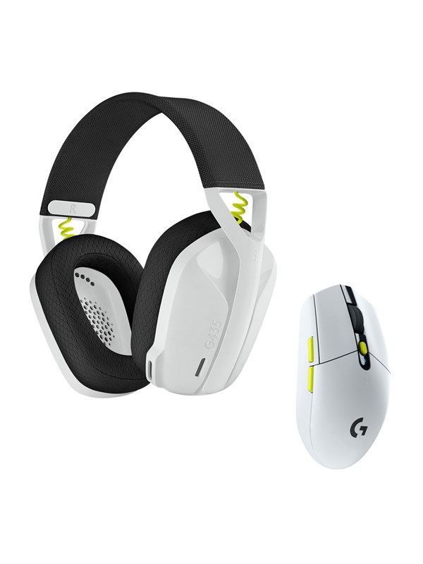 Logitech Wireless Gaming Combo Black White Lime Gamingmus Optic 6 Knappar Vit