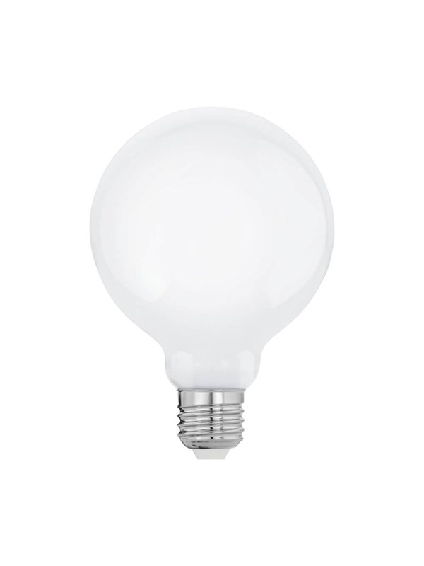 Produktfoto för Eglo - LED-glödlampa med filament - form: G95 - E27 - 9 W (motsvarande 75 W) - klass E - varmt vitt ljus - 2700 K - mjölkvit