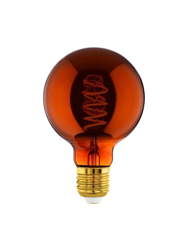 EGLO LED-glödlampa G95 Spiral 4W/622 30 lumen copper dimmable E27