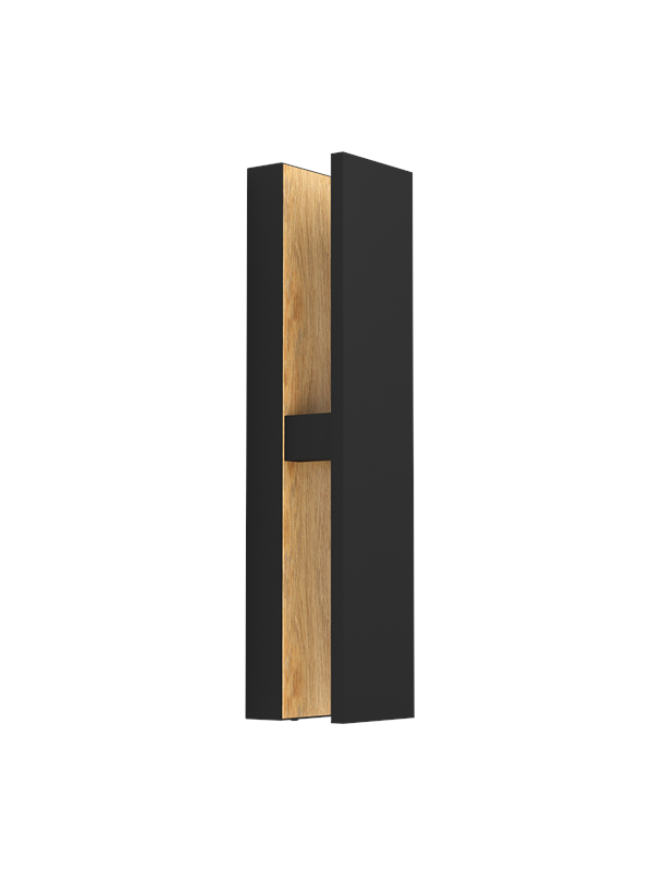 EGLO COSTORIO outdoor wall lamp black/wood look