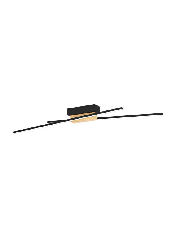 EGLO PANAGRIA ceiling lamp black/wood