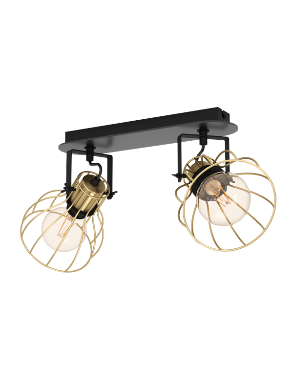 EGLO SAMBATELLO spotlight 2L black/brushed brass