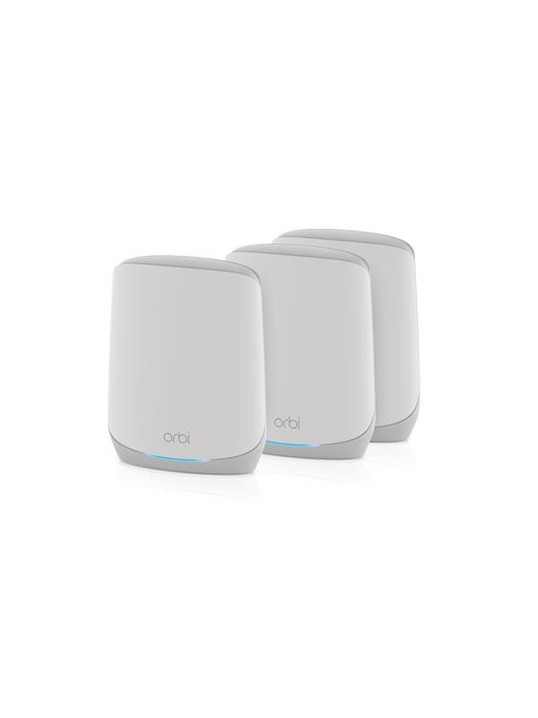 Netgear Orbi Rbk763s Tri Band Wifi 6 Mesh System 3 Pack / Router 2 Satellites Homeplug / Powerline