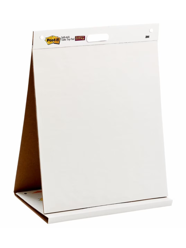 3M Post-It Super Sticky Recycled Table Top Easel Pad White 58.4 cm x 50.8 cm 20 Sheets on Pad