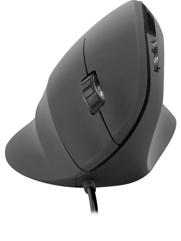 Speed-Link Piavo Ergonomic Vertical USB Mouse - Ergonomisk mus - 5 knappar - Svart