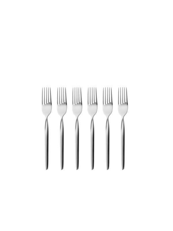 Gense Cake fork Twist 16 cm 6 pieces Glossy steel