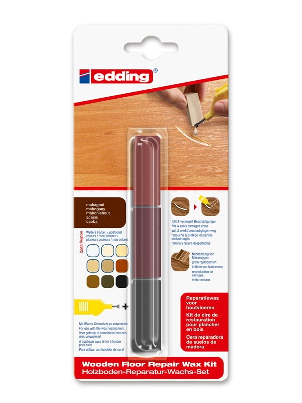 Edding e-8902 wooden floor repair wax kit mahogany
