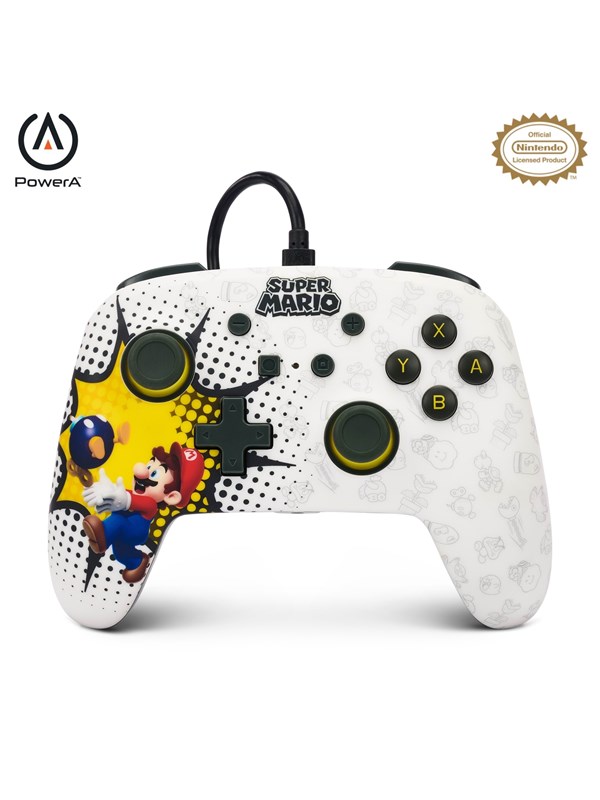 PowerA Förbättrad trådbunden handkontroll för Nintendo Switch - Bob-omb Blast - Wired Controller - Nintendo Switch