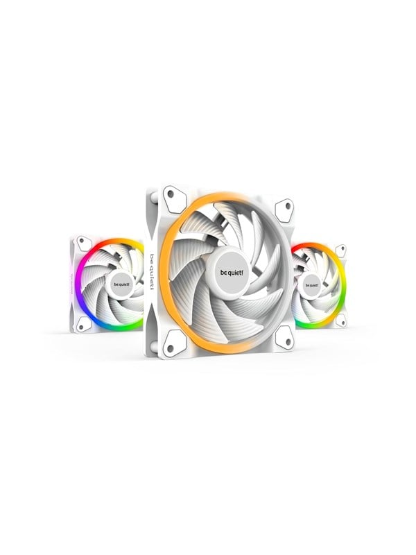 be quiet! LIGHT WINGS 140mm PWM - triple pack - Chassi fläkt - 140mm - Vit med RGB-ljus - 23 dBA