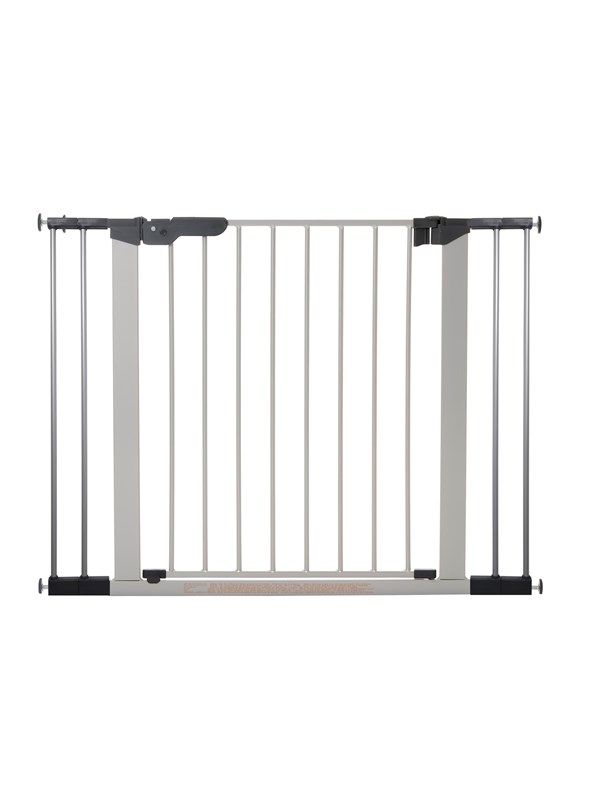 BabyDan Premier Säkerhetsgrindamed 4 förlängningar, silver, 99-106,3 cm