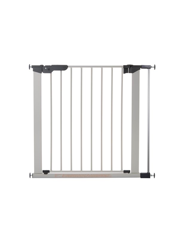 BabyDan Premier Säkerhetsgrind med 1 förlängning, silver, 79,5-86,5 cm