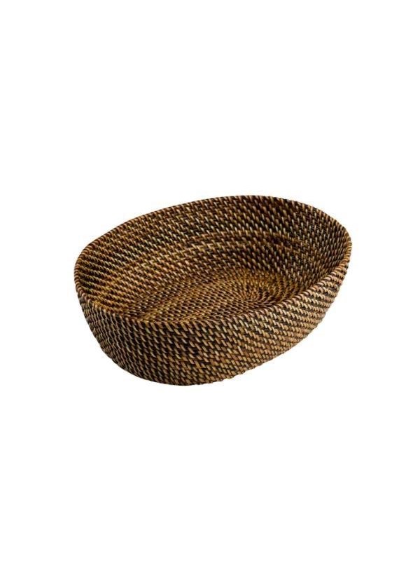 Produktfoto för Brødkurv Bastian Oval 29.5x23xH7 cm Nitoflet Lys og Mørk