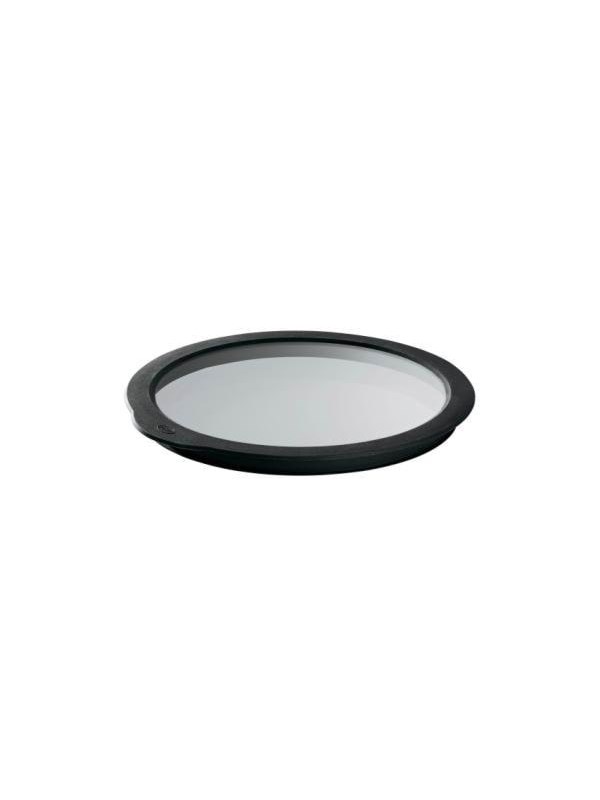 Rösle Glass lid 20 cm Clear/Black Glass/Silicone