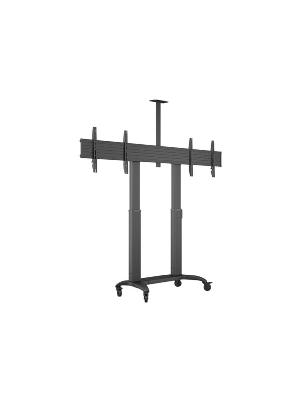 Multibrackets M - cart - motorised - for 2 LCD displays - black - Max 135 kg - recommended for 75"