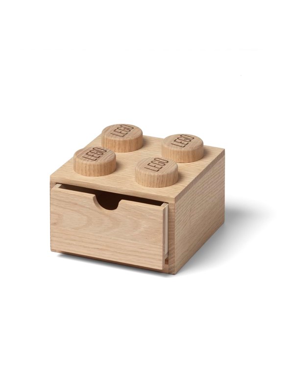 Lego 2x2 Wooden Desk Drawer Soap Treated Oak Wood