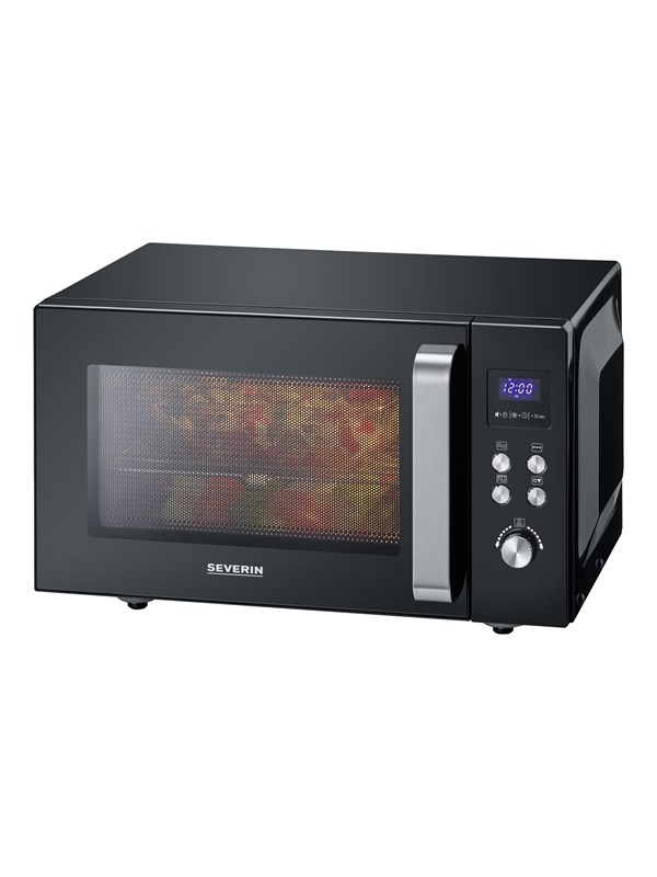 SEVERIN MW 7763 - microwave oven with grill - freestanding - black/stainless steel