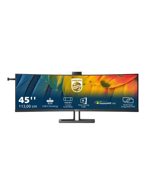 Produktfoto för 45" Philips 6000 Series - 5120x1440 - 75Hz - VA - 100W USB HUB - KVM switch - 4 ms - Skärm