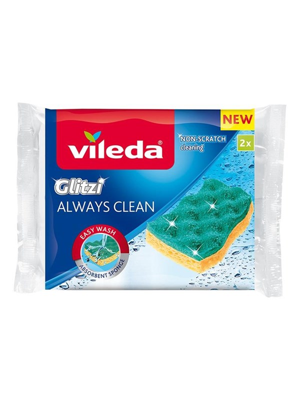 Vileda Viscose Sponge Glitzi Always Clean 2 pcs