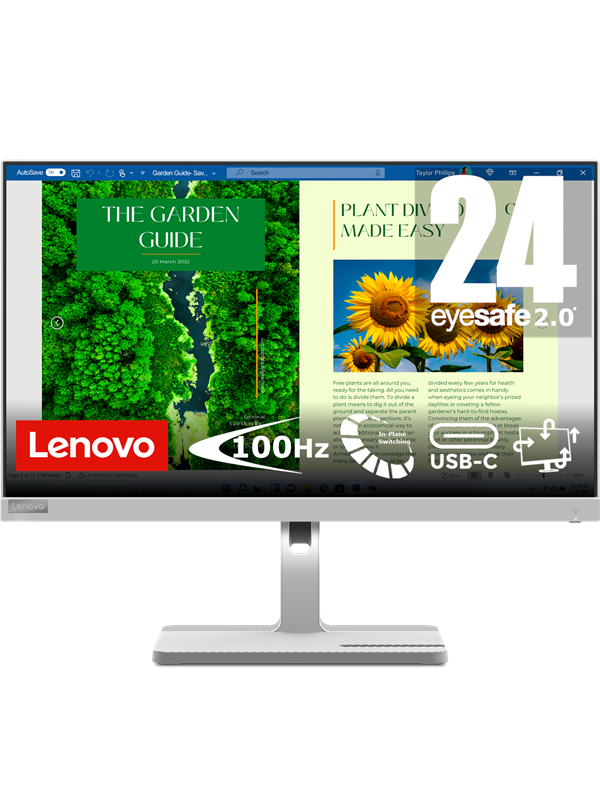 25\" Lenovo L24m 40 1920x1080 100hz Va 75w Usb Hub