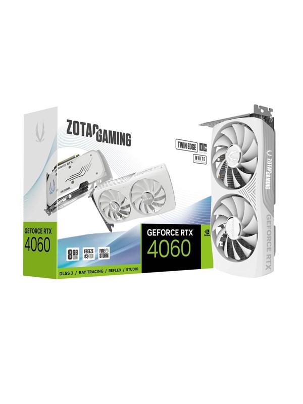 Zotac Geforce Rtx 4060 Twin Edge Oc White 8gb Gddr6 Ram Grafikkort