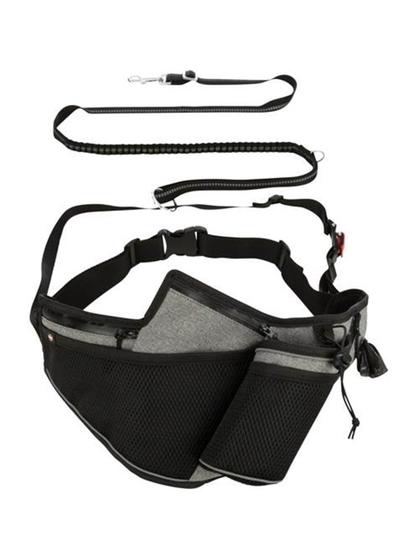 Produktfoto för Trixie Jogging Belt with lead 70-130 cm/23cm.1.15-1.50 m/20mm