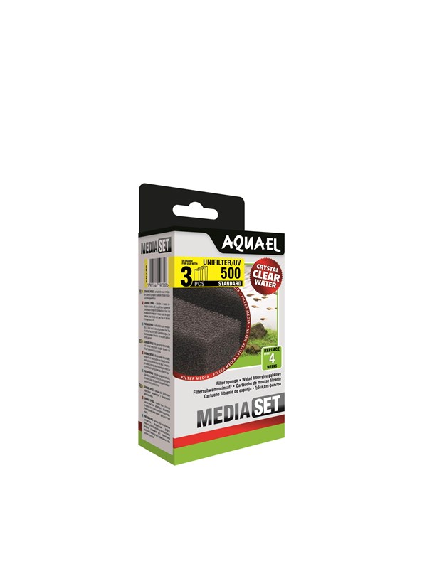 AQUAEL Filtersvamp UNI 500 3-pack