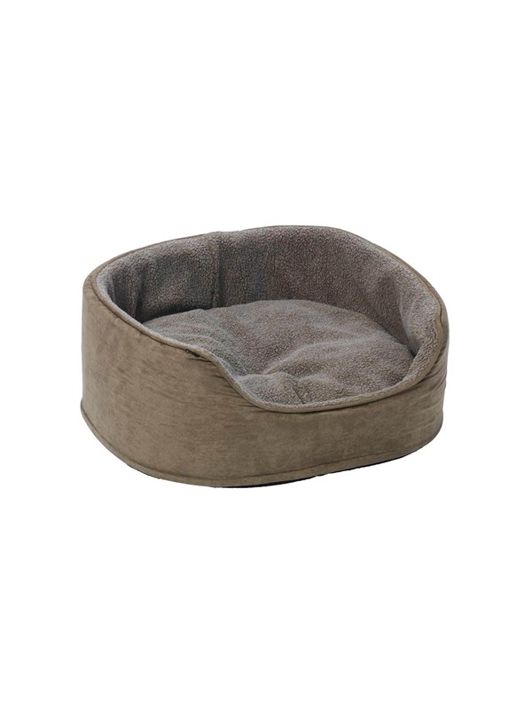 Dogman Sherpa Hundbädd Höga Kanter Brun Medium 60x48x23cm