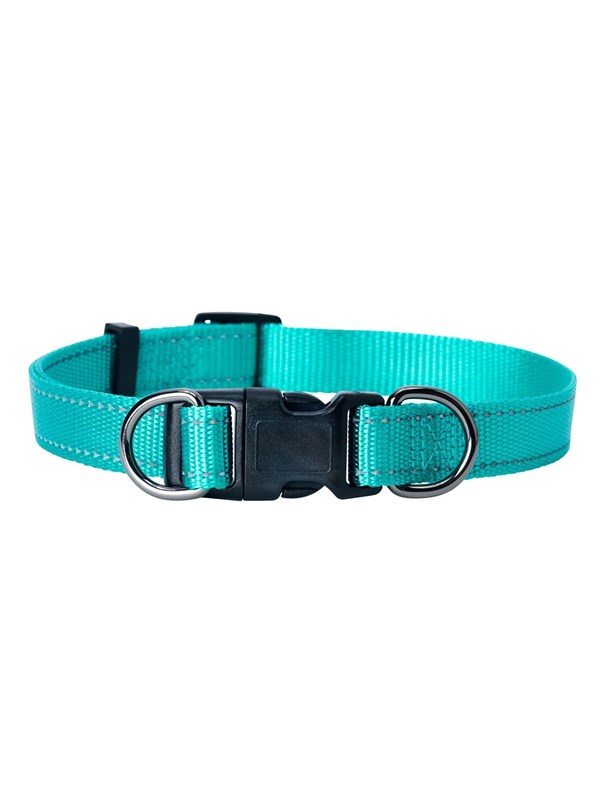 Dogman Nylon Hundhalsband Iris Turkos Medium 15mmx35-50cm