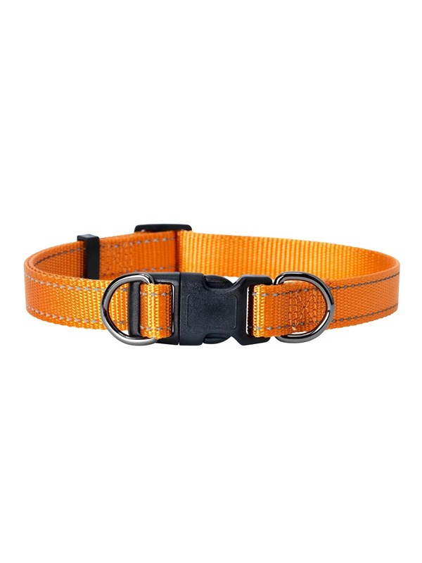 Dogman Nylon Hundhalsband Iris Orange Medium 15mmx35-50cm