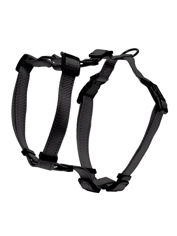 Produktfoto för Dogman H-sele Iris svart 25mm