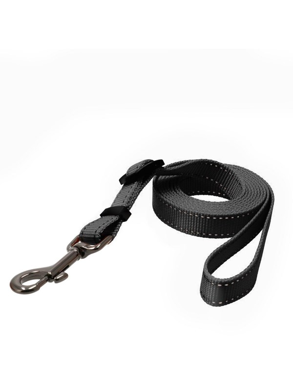 Dogman Iris Justerbart Nylon Hundkoppel Svart Liten 10mm 120-200cm