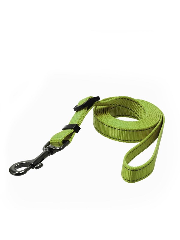 Dogman Iris Justerbart Nylon Hundkoppel Grön Liten 10mm 120-200cm