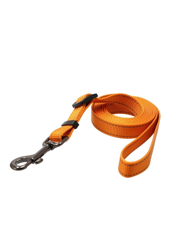 Dogman Iris Justerbart Nylon Hundkoppel Orange Liten 10mm 120-200cm
