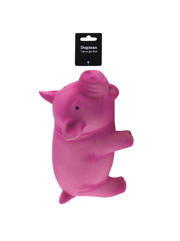 Dogman Hundleksak Latexgris Rosa 15cm