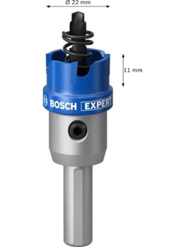 Bosch EXPERT SHEET METAL HOLE SAWS FOR ROTARY DRILLS/DRIVERS & IMPACT DRILL/DRIVERS 22MM