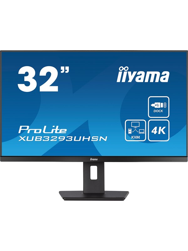 32" iiyama XUB3293UHSN-B5 - 3840x2160 (4K) - 60Hz - IPS - 65W USB-C - KVM switch