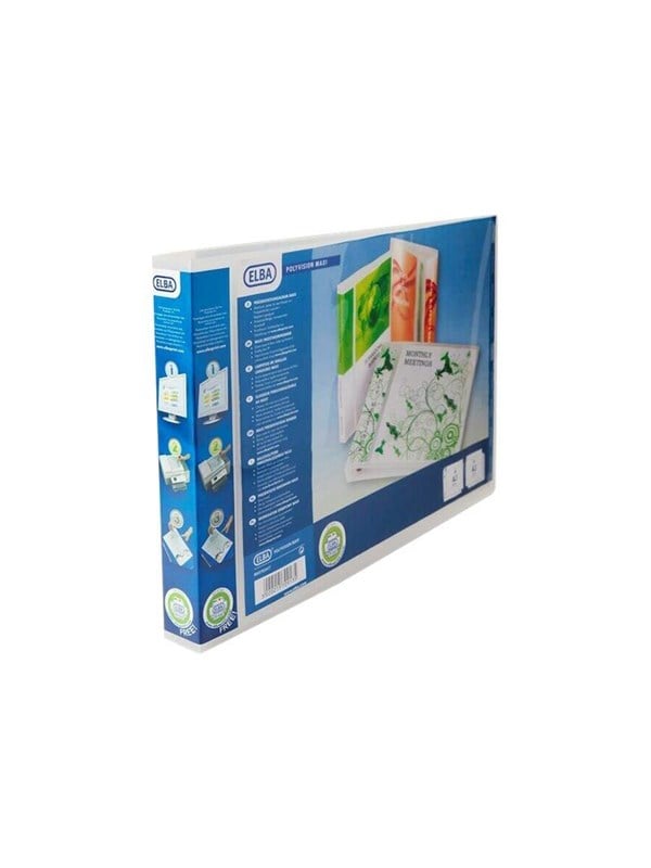 Produktfoto för Indstiksringbind Oxford, A3+ lavformat, 4 D-ringe 30 mm, ryg 45 mm, transparent
