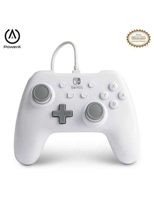 PowerA Wired Controller for Nintendo Switch - White - Wired Controller - Nintendo Switch