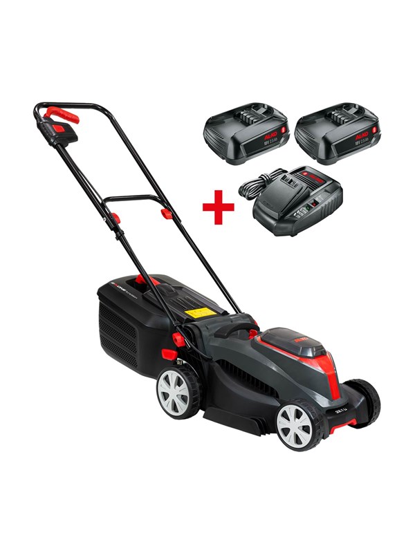 AL-KO Batterigräsklippare Batteri gräsklippare 18 V BOSCH HOME AND GARDEN COMPATIBLE 32.1 Li inkl. 2 batterier och laddare