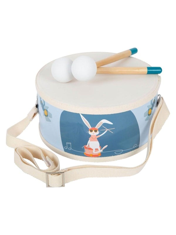 Produktfoto för Small Foot - Wooden Drum Groovy Beats with Sticks.