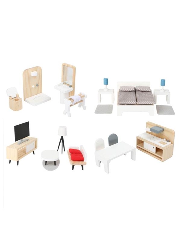 Small Foot - Wooden Dollhouse Furniture Complete S