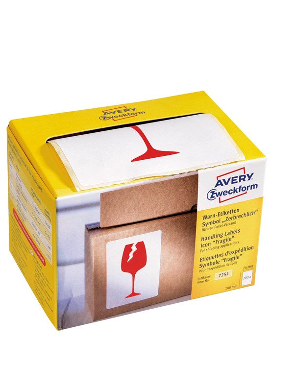 Avery Etiketter 100 x 74 mm, 200 Etiketter, Vit