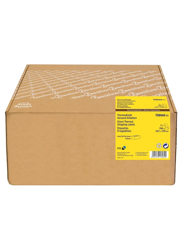 Avery Termodirektetiketter, 103 x 199 mm, 700 Etiketter, Vit