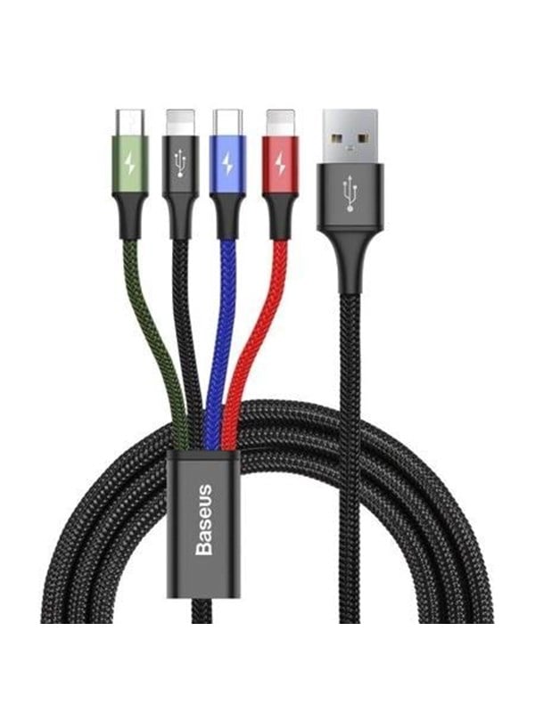 Baseus Fast USB cable 4in1 USB-C / 2x Lightning / Micro 3.5A 1.2m - black