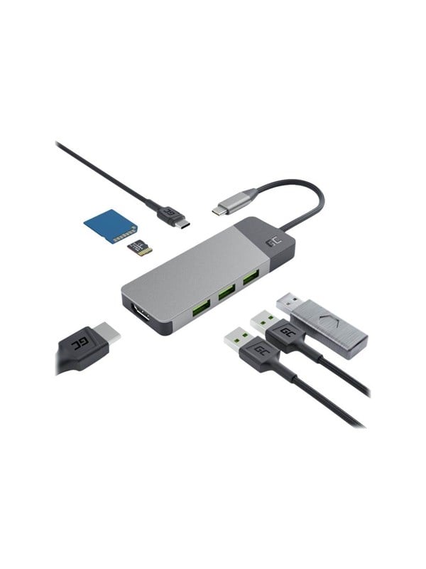 Produktfoto för Green Cell HUBGC01 - docking station - USB-C - HDMI