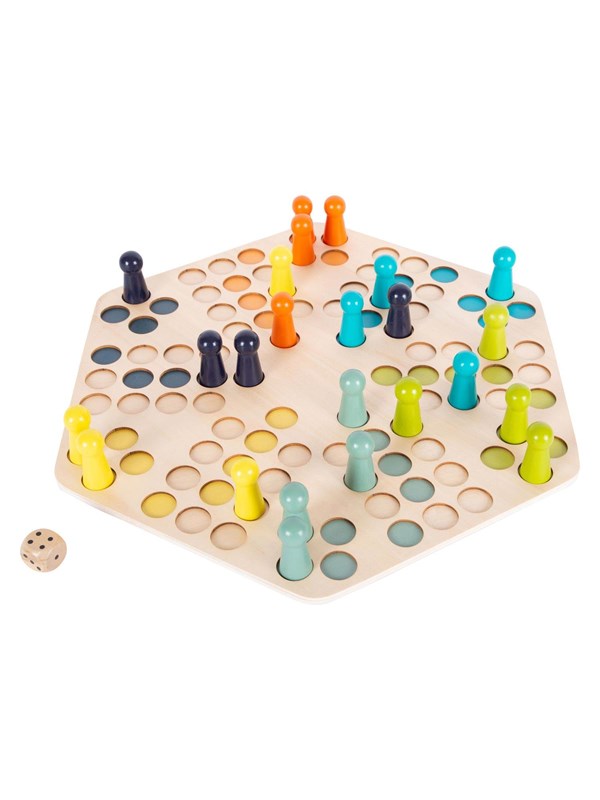 Small Foot - Wooden Ludo Game - 6 Players