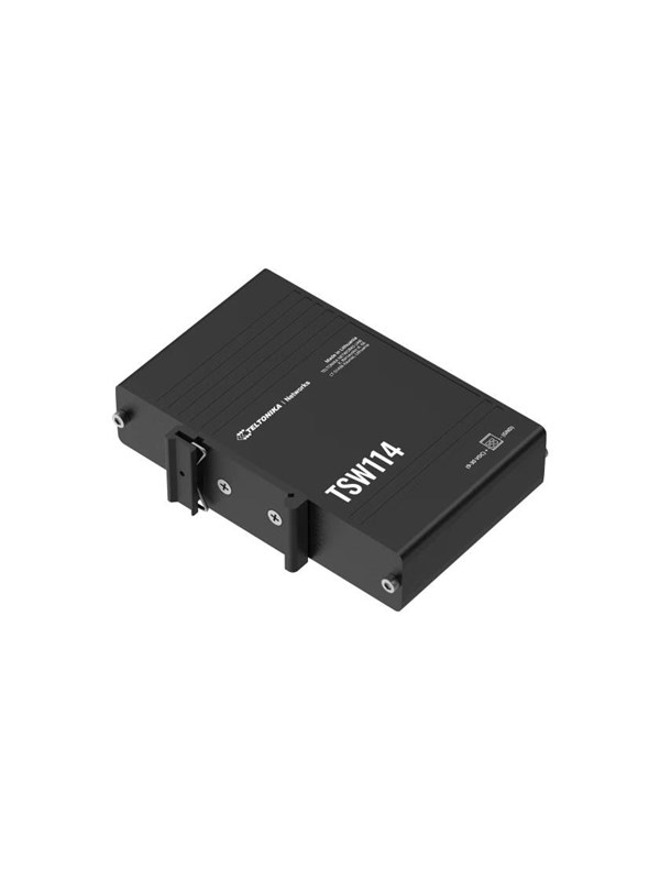 Produktfoto för Teltonika TSW114 - Switch - ohanterad - 5 x 10/100/1000 - DIN-skenmonterbar, väggmonterbar - Passiv PoE