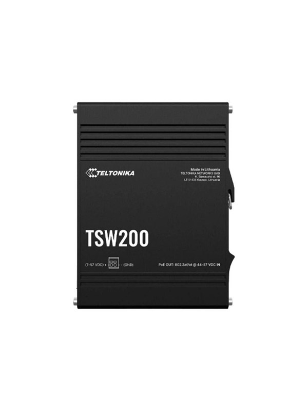 Produktfoto för Teltonika TSW200 - Switch - ej hanterad - 8 x 10/100/1000 (PoE) + 2 x SFP - stationär - PoE (240 W) - Likström