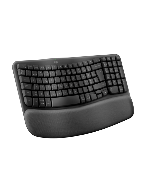 Logitech Wave Keys For Business Graphite Nd Ergonomiskt Tangentbord Nordisk Svart